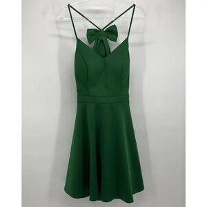 City Studio Size 5 Mini Dress Sweetheart Neck Fit Flare Jade Green Flowy Flouncy